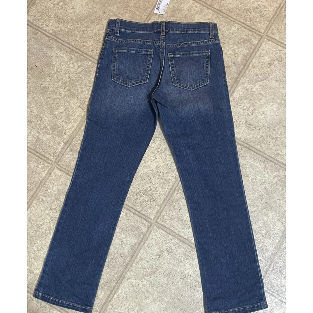 The Children's Place Denim Jeans Girls Size 8 Straight Fit Stretch Blue NWT